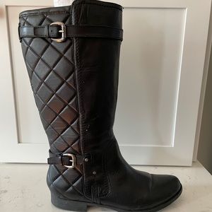 Earthies black leather boots 9